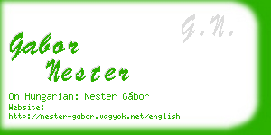 gabor nester business card